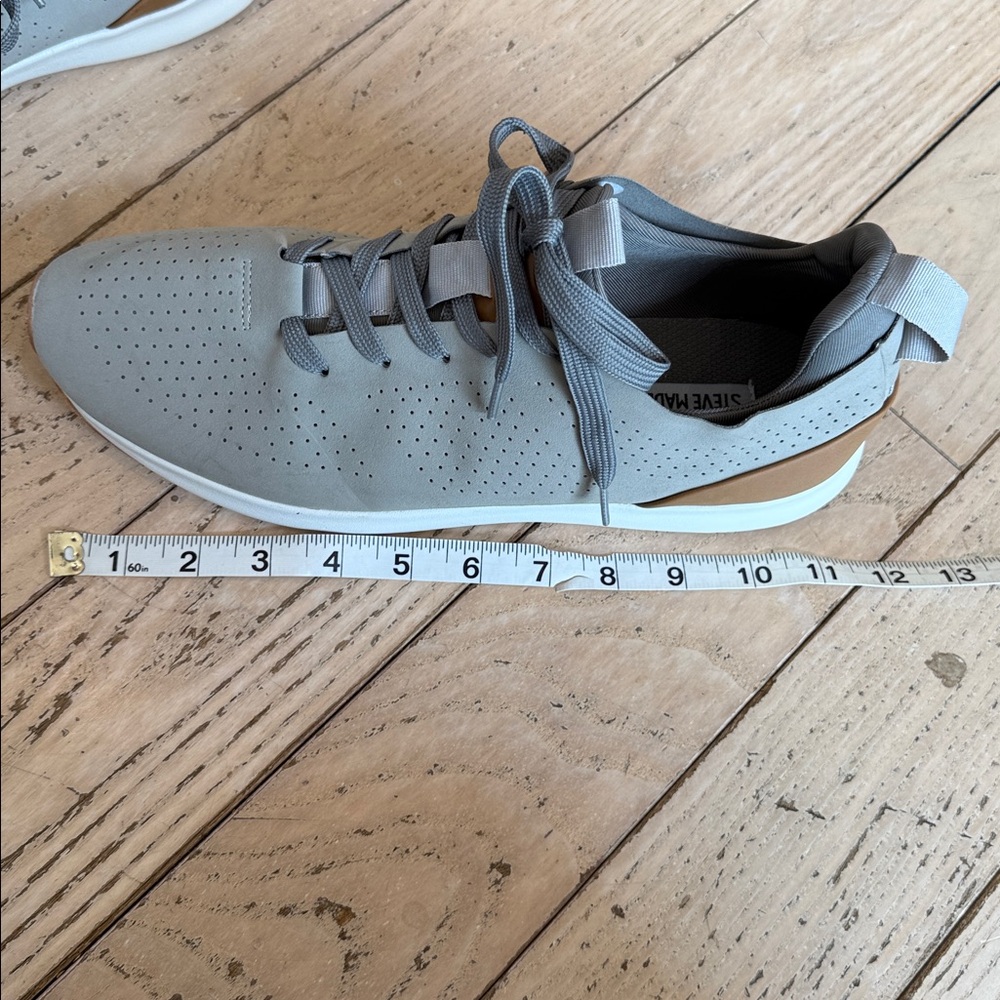 Steve Madden Sneakers P-Brixx Gray Lace Up Cushioned Insole Men Size 10.5 - Picture 11 of 12